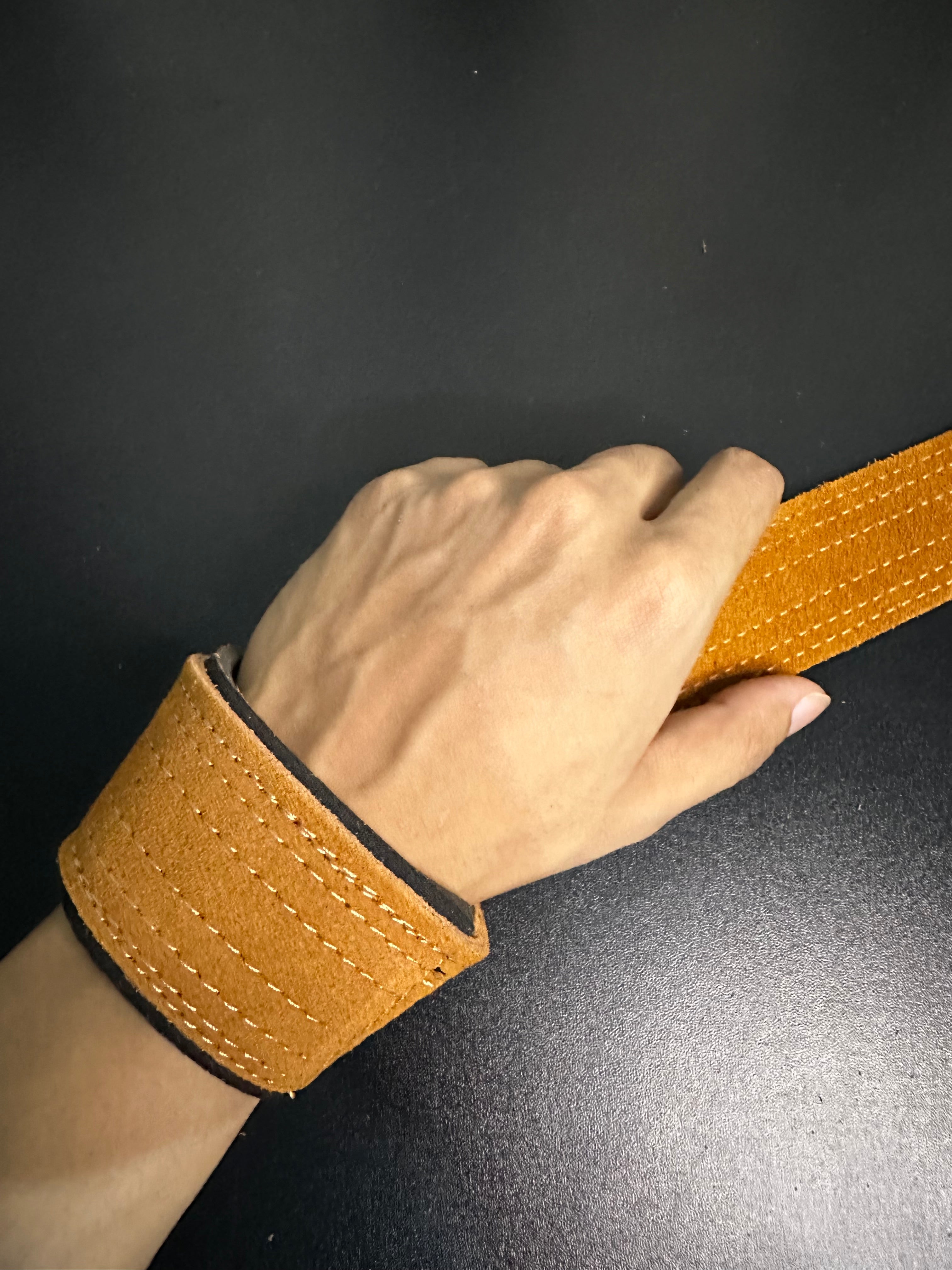 Leather Wrist Straps (Brown)