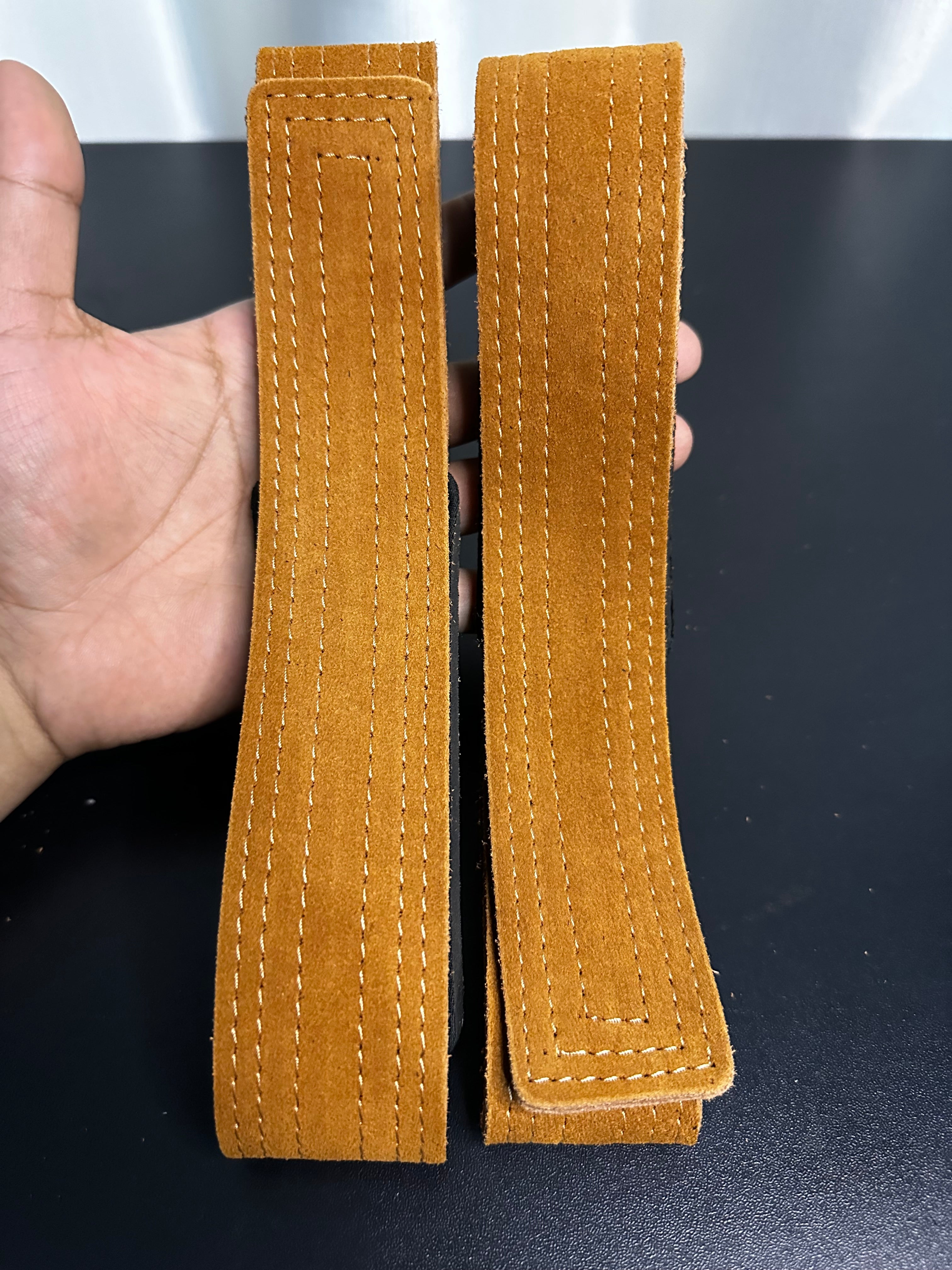Leather Wrist Straps (Brown)